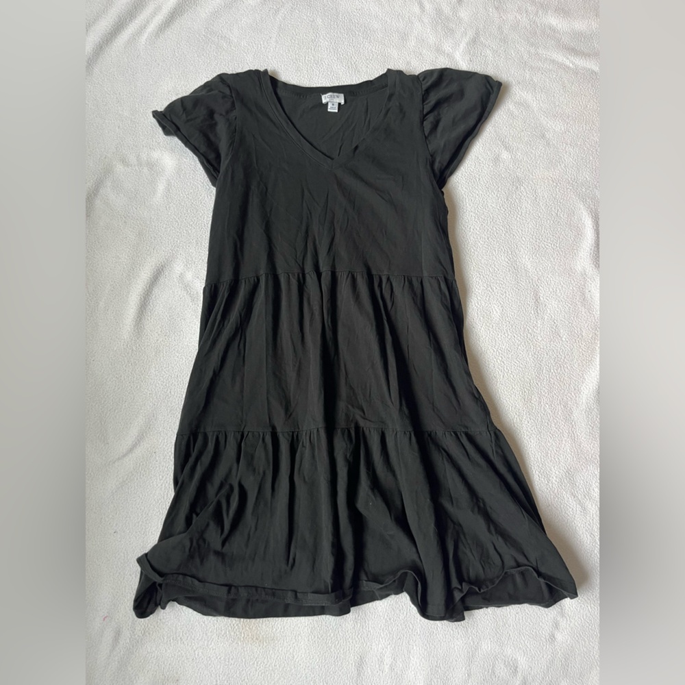 J. Crew Black Midi Dress
